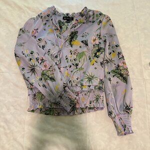 Women's Floral Satin Blouse